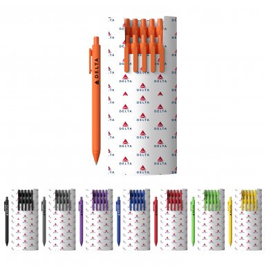 Set of ten Alix ballpoint pens and personalized pouch G1297 