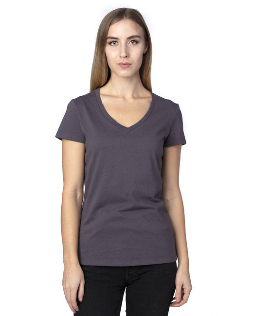 T-shirt Threadfast Pour femme Col en V