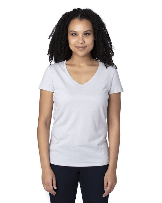 T-shirt Threadfast Pour femme Col en V