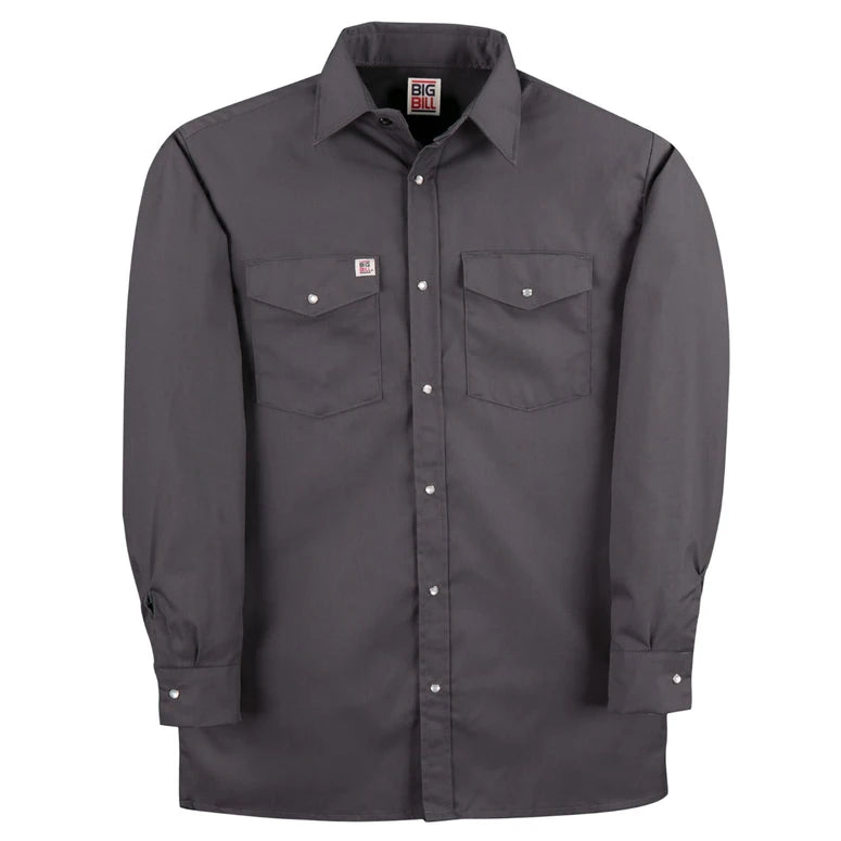 Long Sleeve Work Shirt with Snap Buttons 