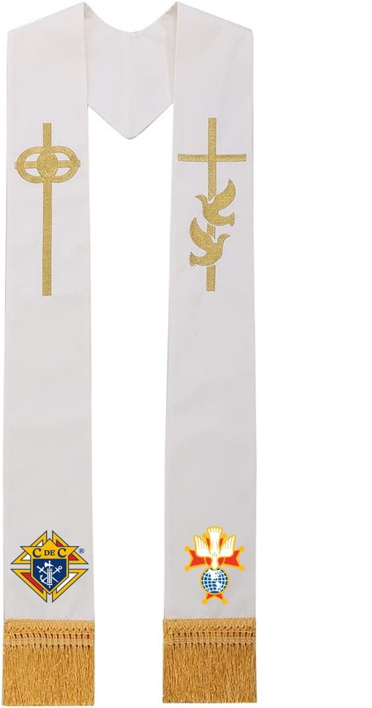 White priest stoles