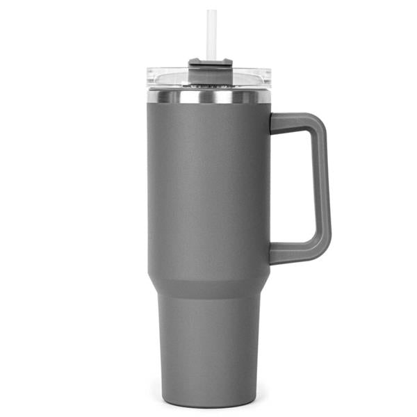 Tasse thermos en acier inoxydable à double paroi avec couvercle et paille 40 oz.