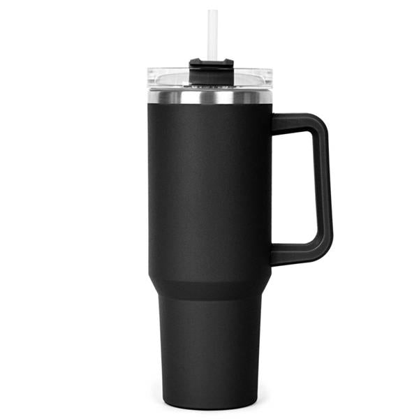 Tasse thermos en acier inoxydable à double paroi avec couvercle et paille 40 oz.