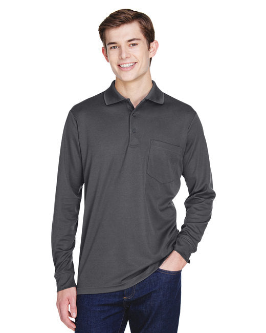 Long sleeve polo shirt with pocket 